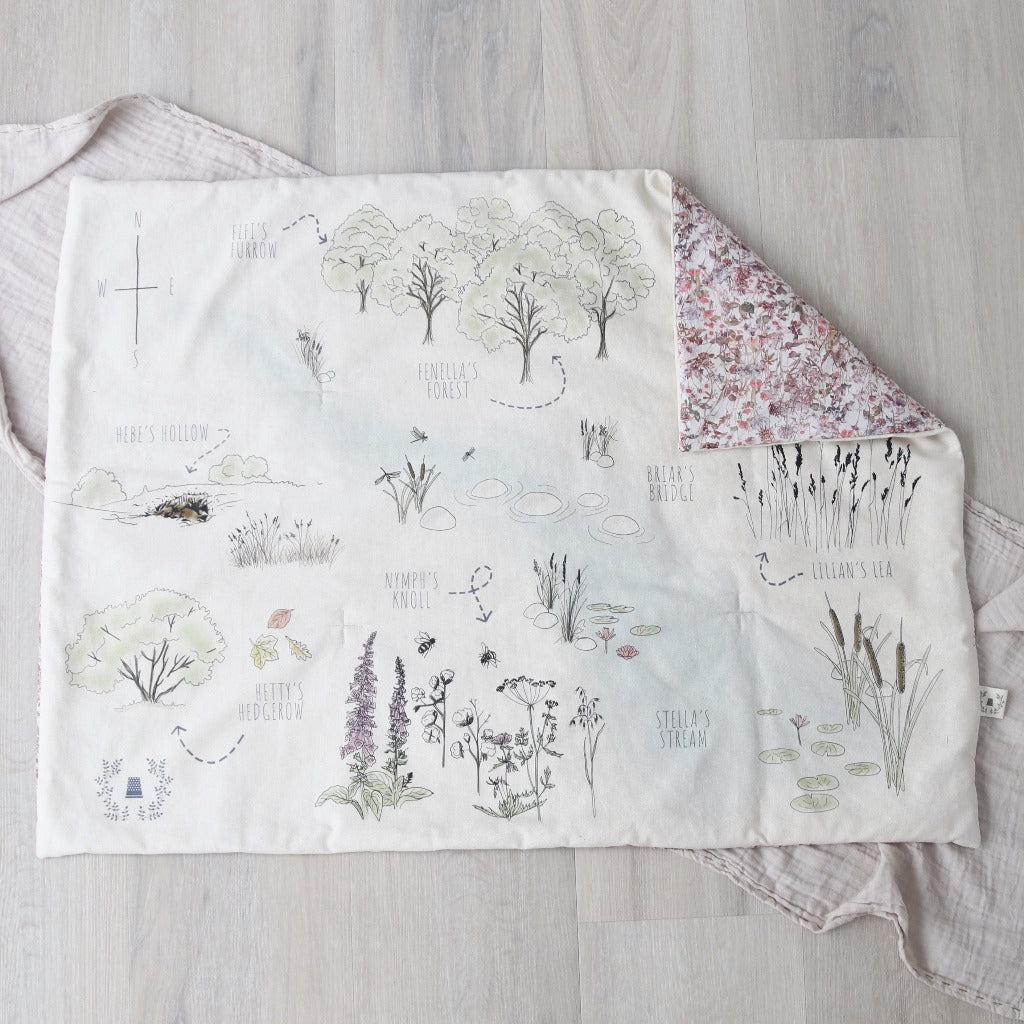 Organic Cotton Playmat Liberty Print Wild Flowers